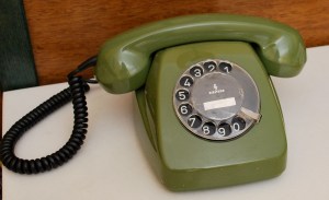 Dial telephone avacado