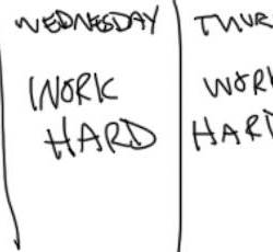 Calendar of Work Hard, Training, Beer