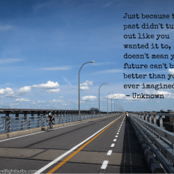 Cyclists on a long straight road